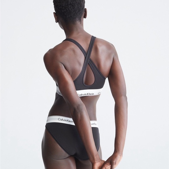 Calvin Klein Modern Cotton Bralette - Black - Picture 3 of 9